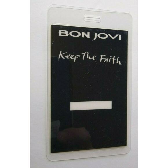 Bon Jovi Keep The Faith Backstage Pass Original 1993 Rock Concert Tour Heart - Picture 3 of 5